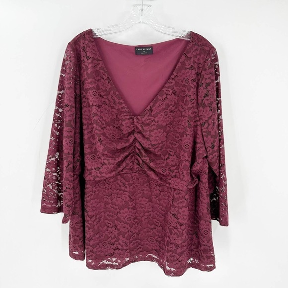 Lane Bryant Lace V-Neck Plus Size Blouse Women's Size 22 - Picture 1 of 10